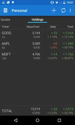 My Stocks Portfolio android App screenshot 3